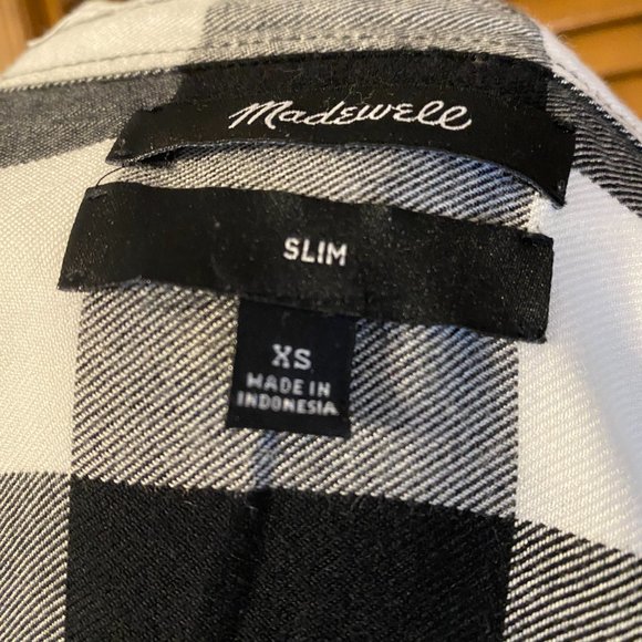 Madewell Slim Fit Buffalo Check Button Down Women's XS - Picture 3 of 5
